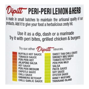 Dipitt Peri Peri Lemon & Herb Sauce, 290g - Image 5