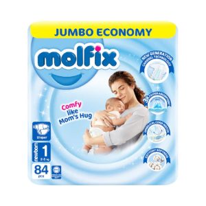 MOLFIX DIAPERS NEW BORN NO1 2-5 KG 84 PCS - Image 1