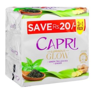 Capri Glow Green Tea Leaves Green Soap, 3x120g - Image 1